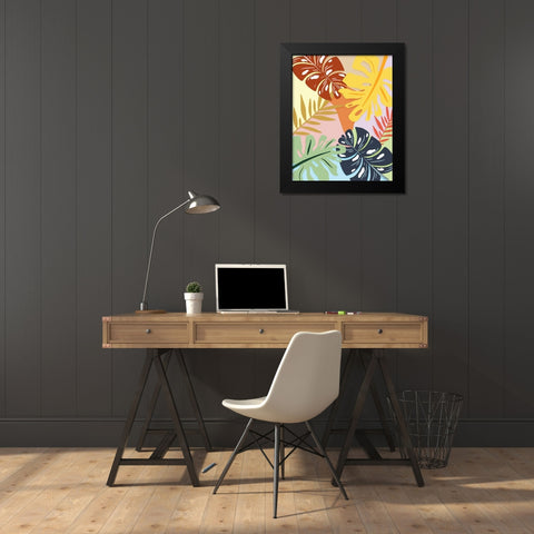 Tropical Foliage II Black Modern Wood Framed Art Print by Carpentieri, Natalie
