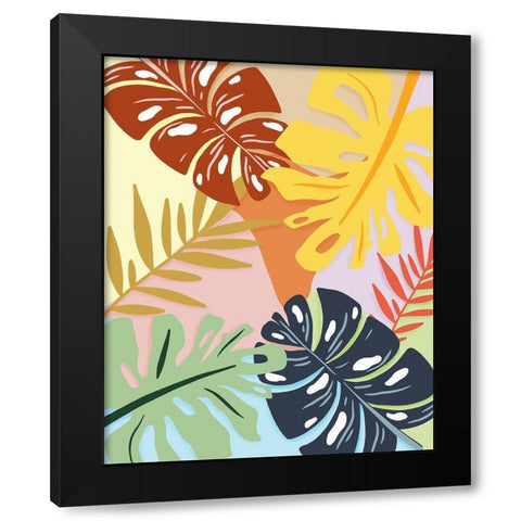 Tropical Foliage II Black Modern Wood Framed Art Print with Double Matting by Carpentieri, Natalie