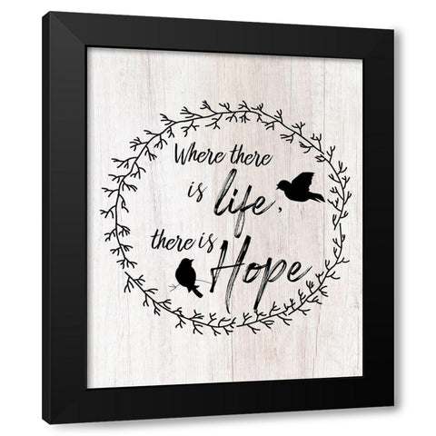 There is Hope Black Modern Wood Framed Art Print with Double Matting by Santiago, Daniela