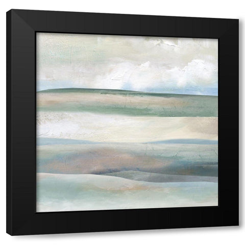 Terra Stratus Black Modern Wood Framed Art Print with Double Matting by Nan