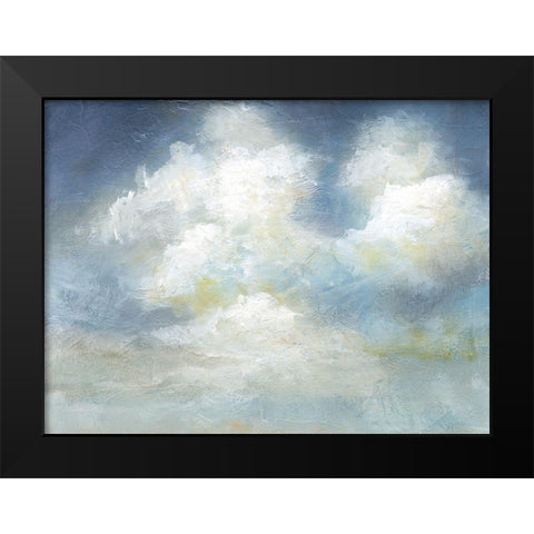 Cloud Drama Black Modern Wood Framed Art Print by Nan