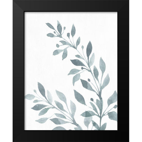 Blue Botanical Wash I Black Modern Wood Framed Art Print by Knutsen, Conrad