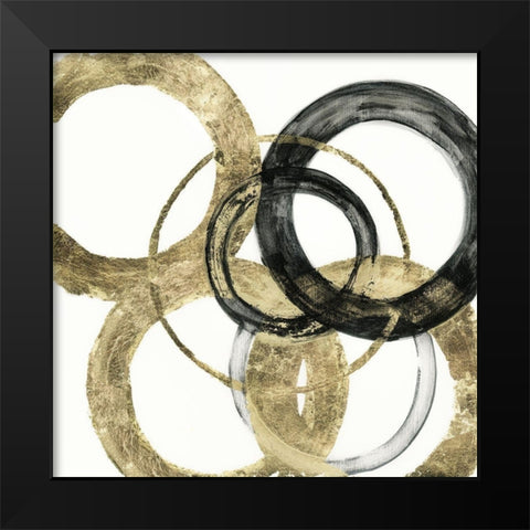Ring II Black Modern Wood Framed Art Print by Tava Studios