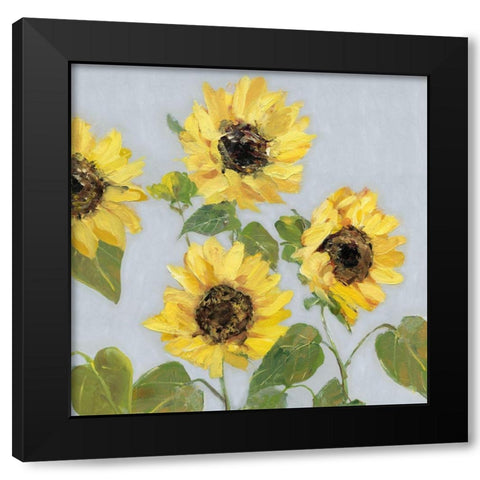 Sunflower Array I Black Modern Wood Framed Art Print with Double Matting by Swatland, Sally