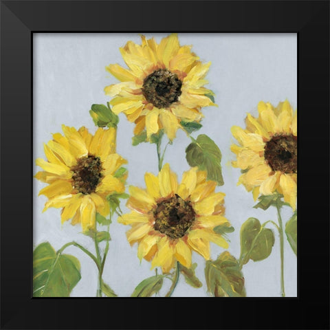 Sunflower Array II Black Modern Wood Framed Art Print by Swatland, Sally