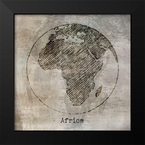Africa Black Modern Wood Framed Art Print by Jill, Susan