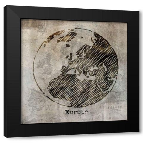 Europe Black Modern Wood Framed Art Print with Double Matting by Jill, Susan