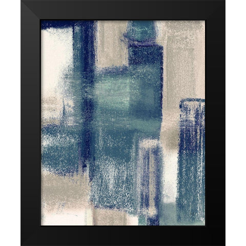 Blue Horizon II Black Modern Wood Framed Art Print by Jill, Susan