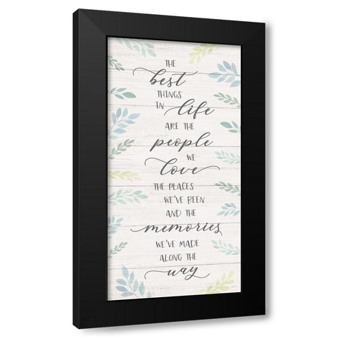 Best Things Black Modern Wood Framed Art Print by Carpentieri, Natalie