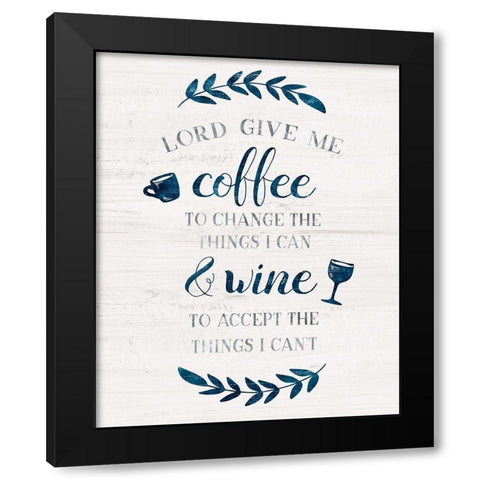 Coffee and Wine Black Modern Wood Framed Art Print with Double Matting by Carpentieri, Natalie