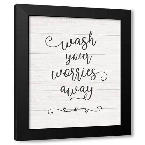 Wash Worries Black Modern Wood Framed Art Print with Double Matting by Carpentieri, Natalie
