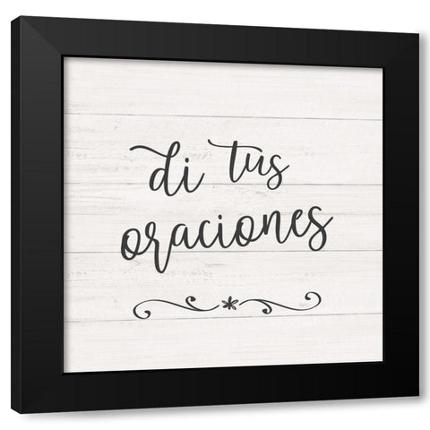 Oraciones Black Modern Wood Framed Art Print with Double Matting by Carpentieri, Natalie