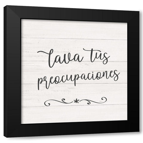 Preocupaciones Black Modern Wood Framed Art Print with Double Matting by Carpentieri, Natalie