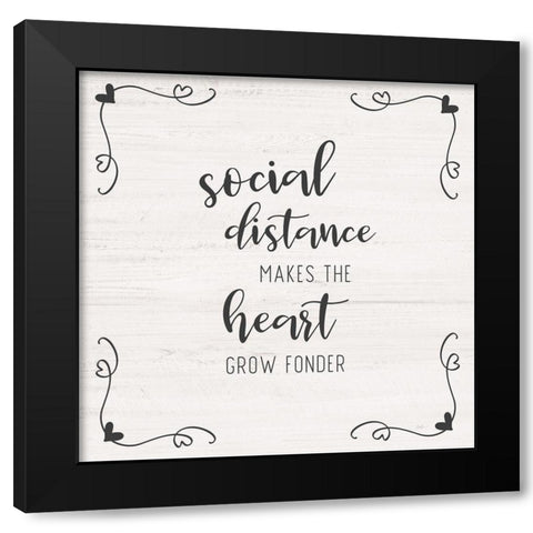 Social Distance Black Modern Wood Framed Art Print with Double Matting by Carpentieri, Natalie