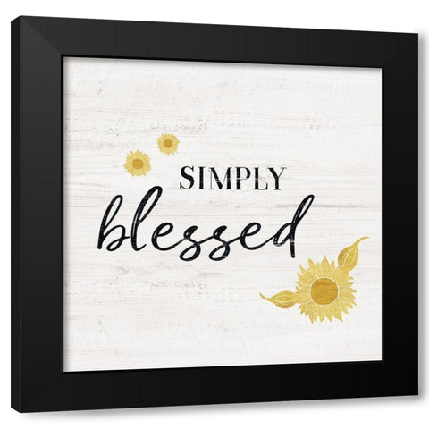 Simply Blessed Black Modern Wood Framed Art Print with Double Matting by Carpentieri, Natalie