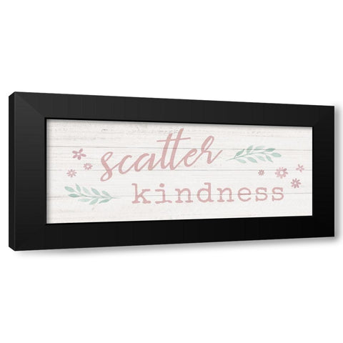 Scatter Kindness Black Modern Wood Framed Art Print by Carpentieri, Natalie