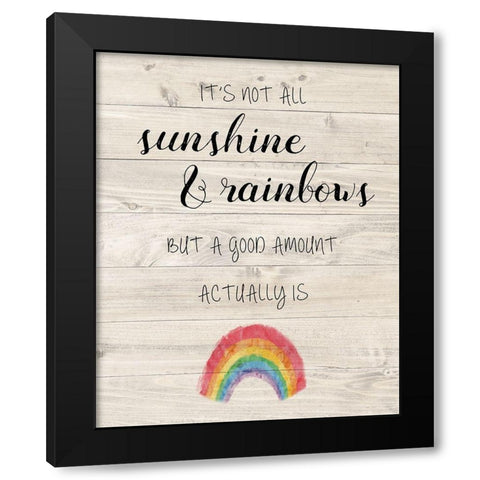 Sunshine and Rainbows Black Modern Wood Framed Art Print with Double Matting by Murray, Amanda