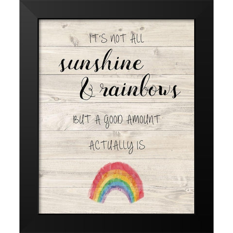 Sunshine and Rainbows Black Modern Wood Framed Art Print by Murray, Amanda