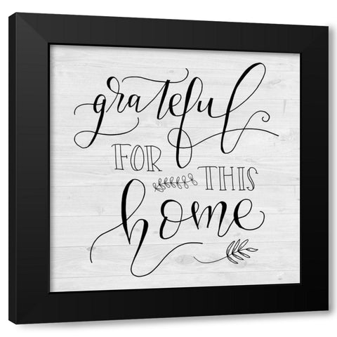 Grateful for this Home Black Modern Wood Framed Art Print with Double Matting by Murray, Amanda