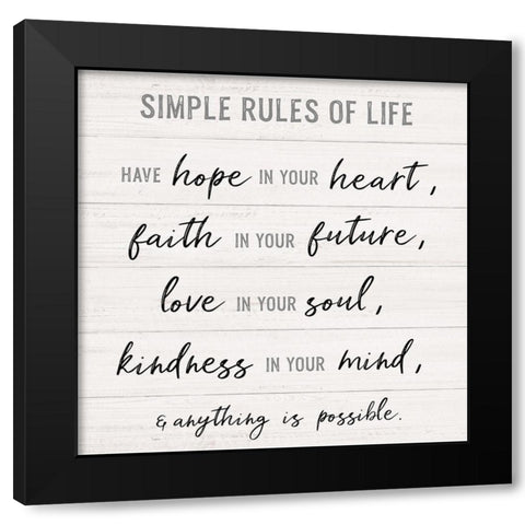 Anything is Possible Black Modern Wood Framed Art Print with Double Matting by Carpentieri, Natalie