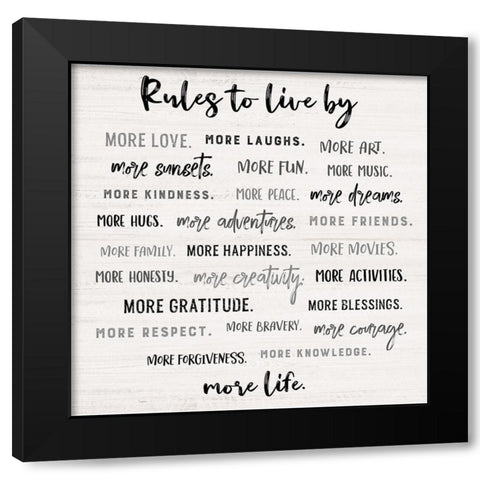 More Life Black Modern Wood Framed Art Print by Carpentieri, Natalie