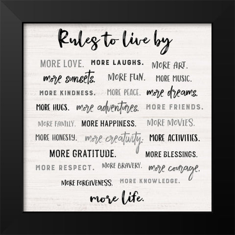 More Life Black Modern Wood Framed Art Print by Carpentieri, Natalie