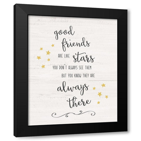 Friends Like Stars Black Modern Wood Framed Art Print with Double Matting by Carpentieri, Natalie