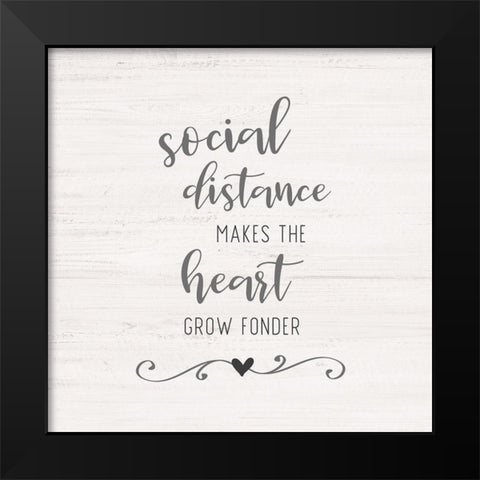 Heart Fonder Black Modern Wood Framed Art Print by Carpentieri, Natalie