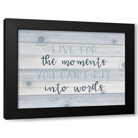 Moments into Words Black Modern Wood Framed Art Print with Double Matting by CAD Designs
