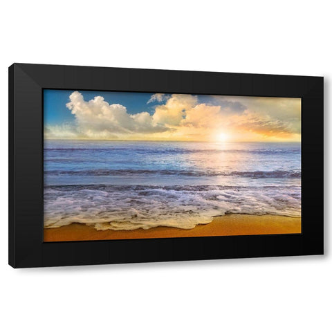 Mirade Beach Black Modern Wood Framed Art Print by Calascibetta, Mike