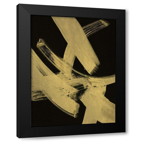 Gold Magic I Black Modern Wood Framed Art Print with Double Matting by Jill, Susan
