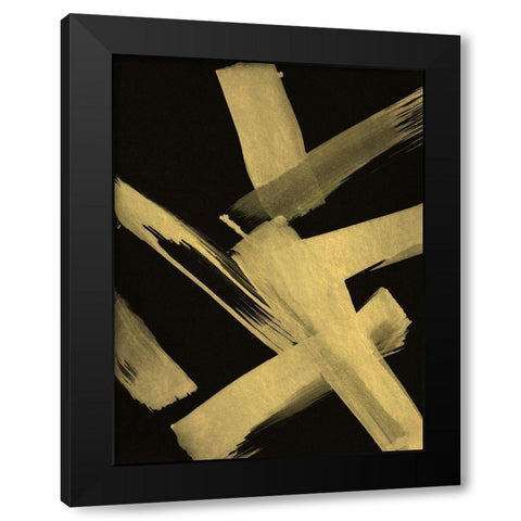 Gold Magic II Black Modern Wood Framed Art Print by Jill, Susan