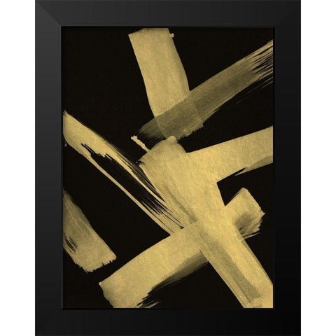 Gold Magic II Black Modern Wood Framed Art Print by Jill, Susan