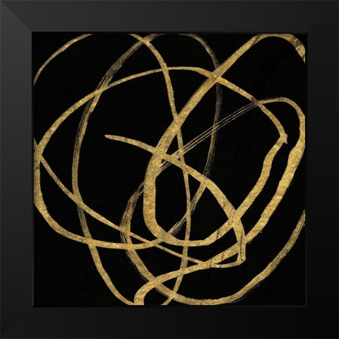 Golden Skate I Black Modern Wood Framed Art Print by Jill, Susan
