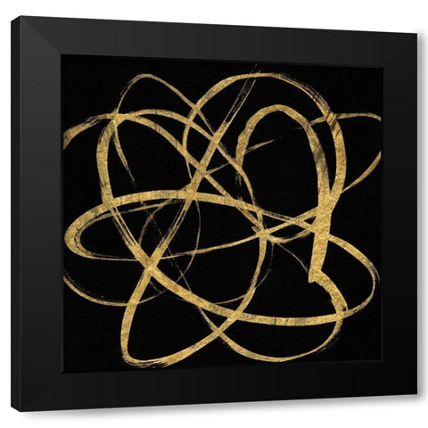 Golden Skate II Black Modern Wood Framed Art Print by Jill, Susan