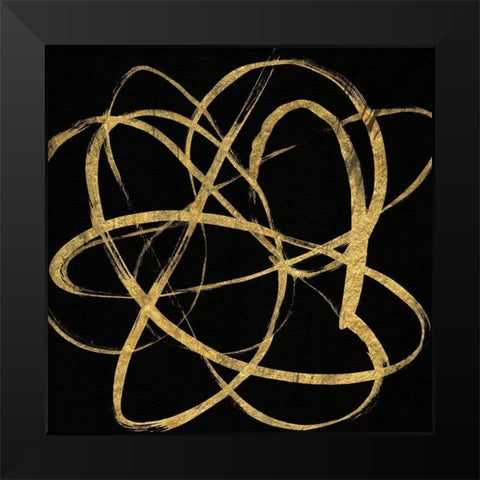 Golden Skate II Black Modern Wood Framed Art Print by Jill, Susan