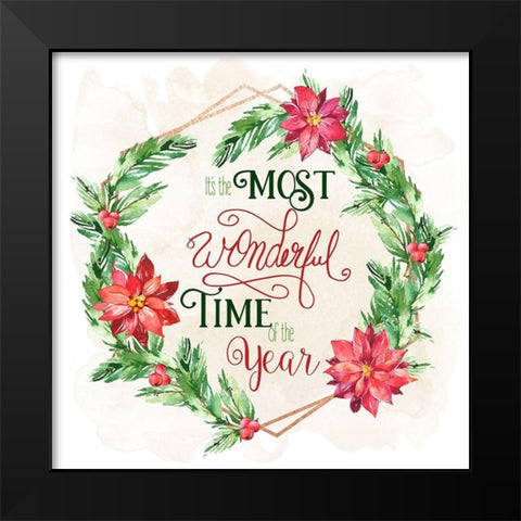 Most Wonderful Time Black Modern Wood Framed Art Print by Santiago, Daniela