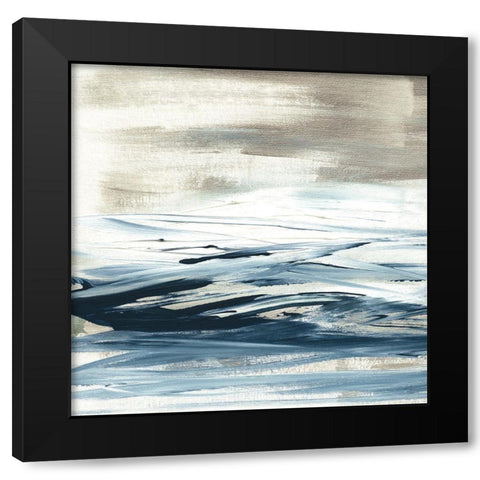 Tumultuous Indigo I Black Modern Wood Framed Art Print with Double Matting by Jill, Susan