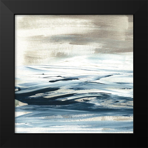 Tumultuous Indigo I Black Modern Wood Framed Art Print by Jill, Susan
