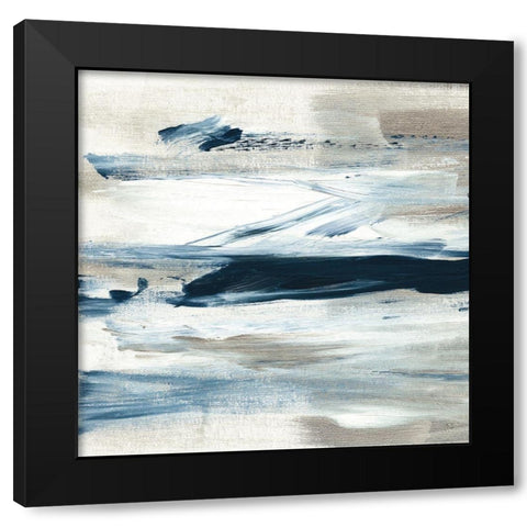 Tumultuous Indigo III Black Modern Wood Framed Art Print with Double Matting by Jill, Susan