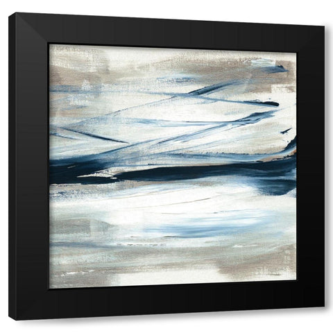 Tumultuous Indigo IV Black Modern Wood Framed Art Print by Jill, Susan