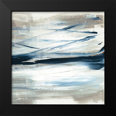 Tumultuous Indigo IV Black Modern Wood Framed Art Print by Jill, Susan