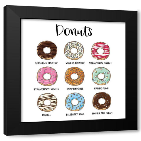 Donut Chart Black Modern Wood Framed Art Print by Murray, Amanda