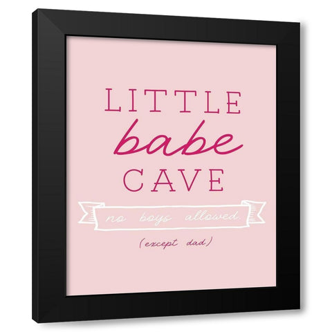 No Boys Allowed Black Modern Wood Framed Art Print by Carpentieri, Natalie