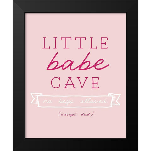 No Boys Allowed Black Modern Wood Framed Art Print by Carpentieri, Natalie