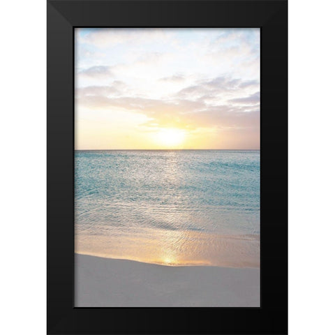 Soft Reflections Black Modern Wood Framed Art Print by Carpentieri, Natalie