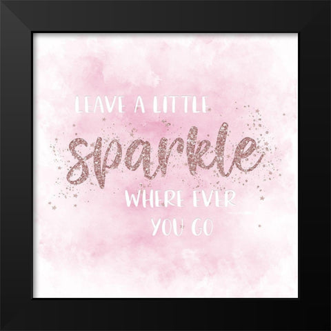 Sparkle Black Modern Wood Framed Art Print by Carpentieri, Natalie