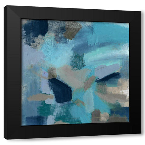 Beachfront Tides Black Modern Wood Framed Art Print by Robinson, Carol