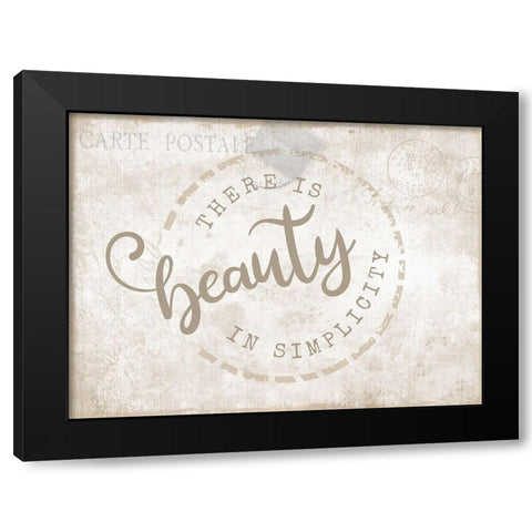 Beauty in Simplicity Black Modern Wood Framed Art Print with Double Matting by CAD Designs
