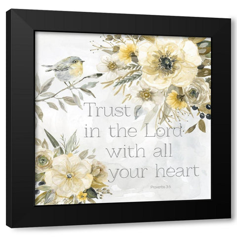 Sunny Scriptures I Black Modern Wood Framed Art Print by Robinson, Carol